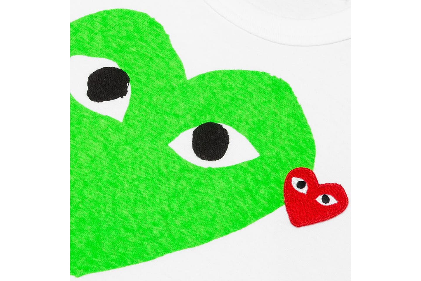 Comme des Garcons PLAY Play Red Emblem Heart T-shirt
White/Green
