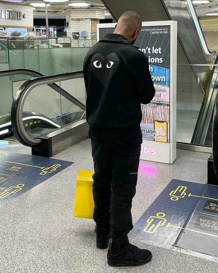 Comme des Garcons PLAY Play Big Black Heart Zip Up Sweatshirt
Black