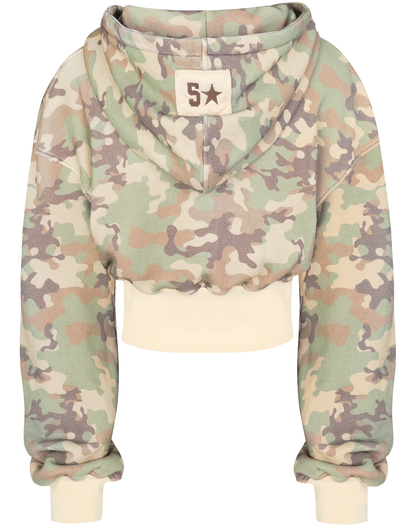 Camo baggy Cropped Zip Hoodie
