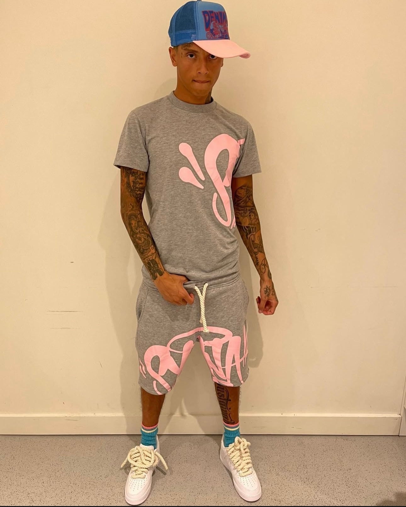 SYNA WORLD SUMMER SET - grey / pink