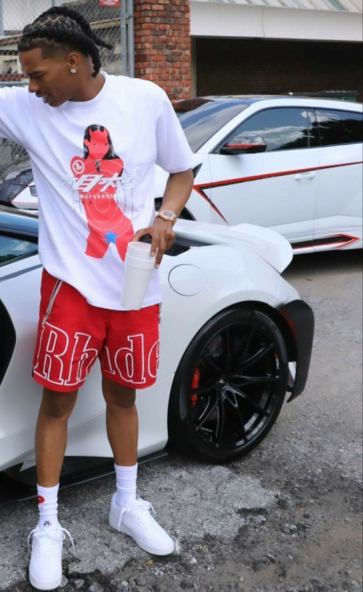 RH LOGO SHORTS RED
