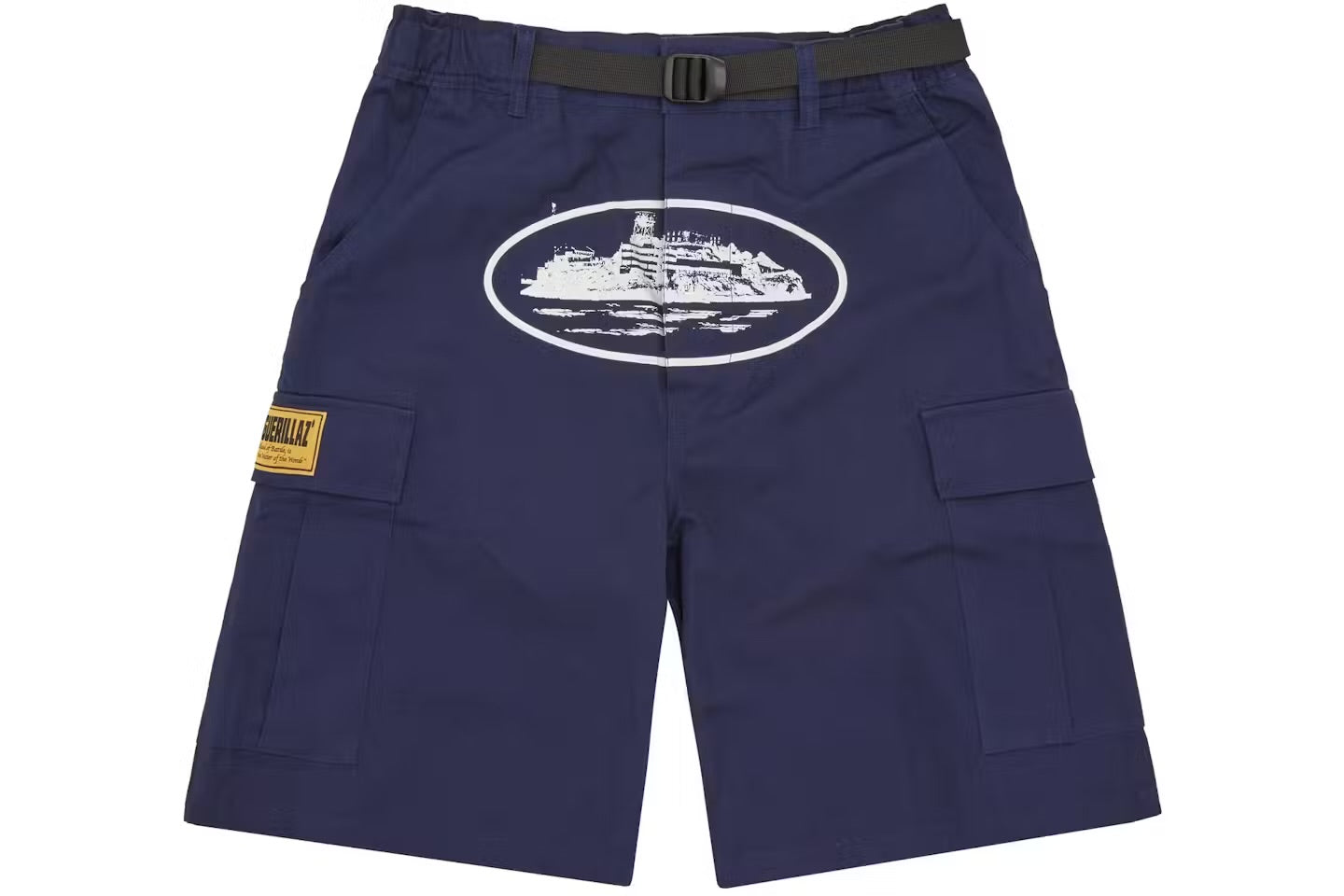Corteiz Alcatraz Cargo Shorts Navy
