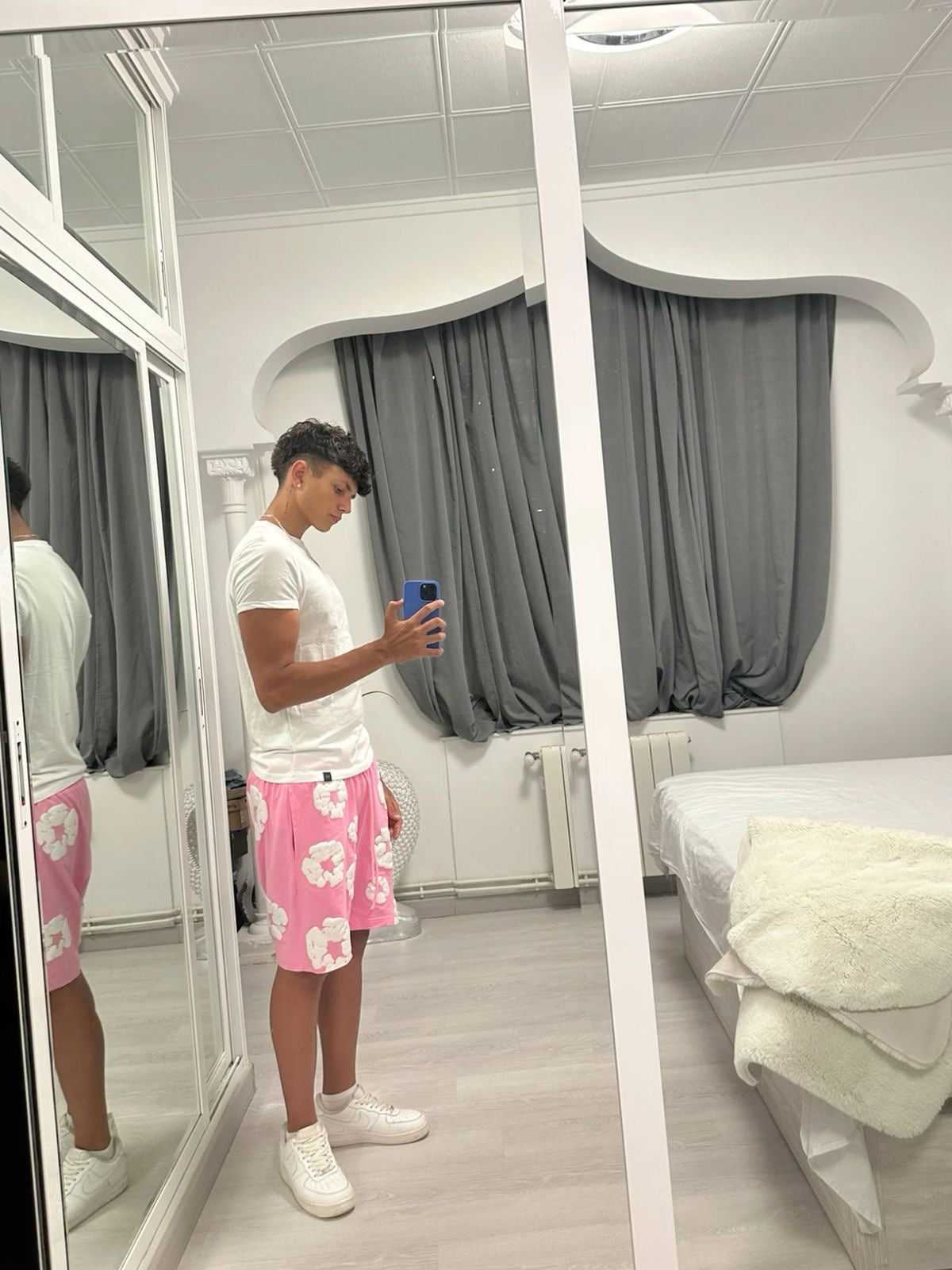 Denim Tears The Cotton Wreath Shorts Pink