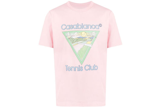 Casablanca Tennis Club Icon T-Shirt Pink