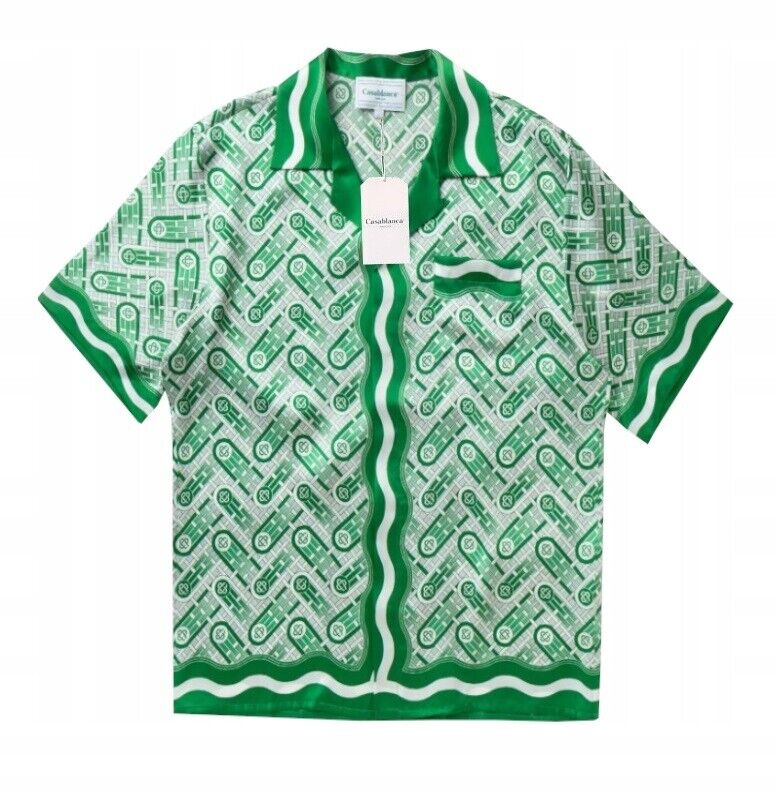 CASABLANCA Tennis Club Men's Shirt green/white