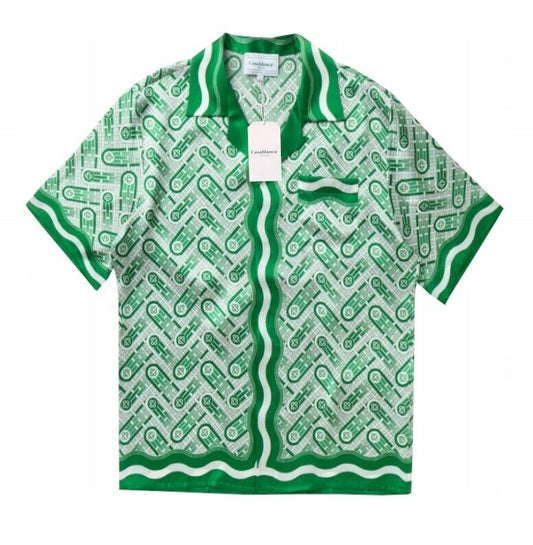 CASABLANCA Tennis Club Men's Shirt green/white