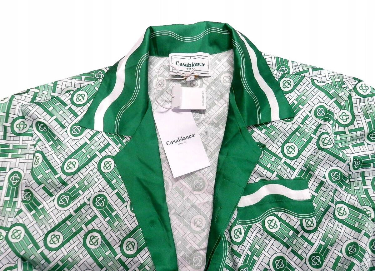CASABLANCA Tennis Club Men's Shirt green/white