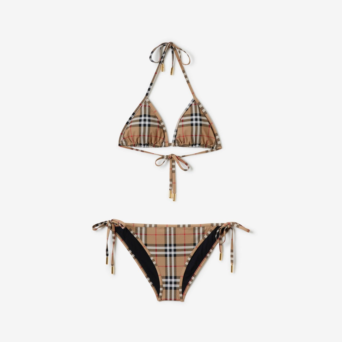 Triangle Burberry bikini in check