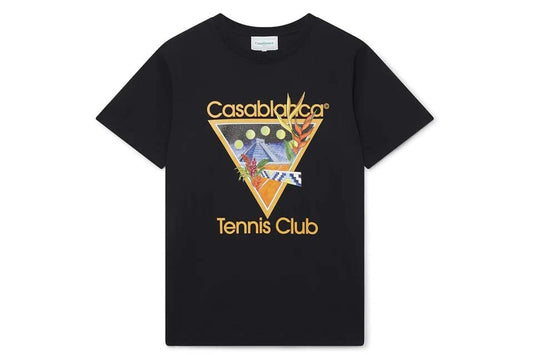 Casablanca Tennis Club Icon Cotton T-shirt
Black