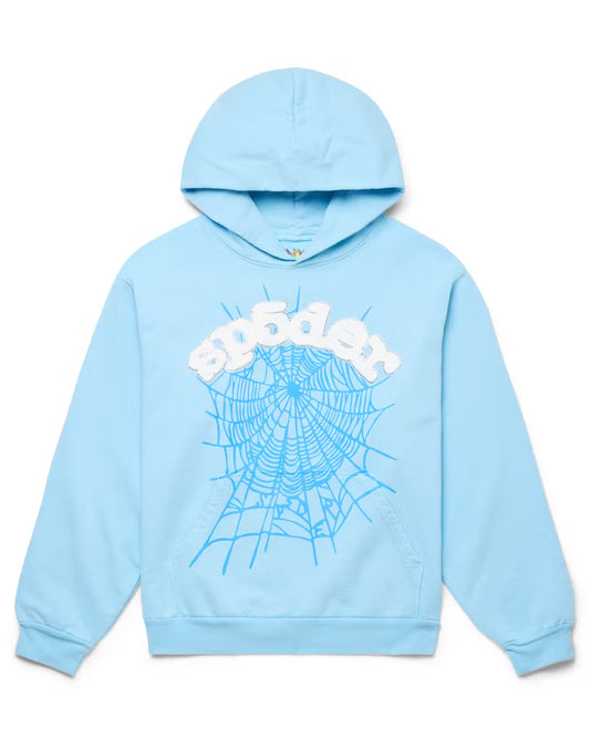 Sp5der Web Hoodie Sky Blue