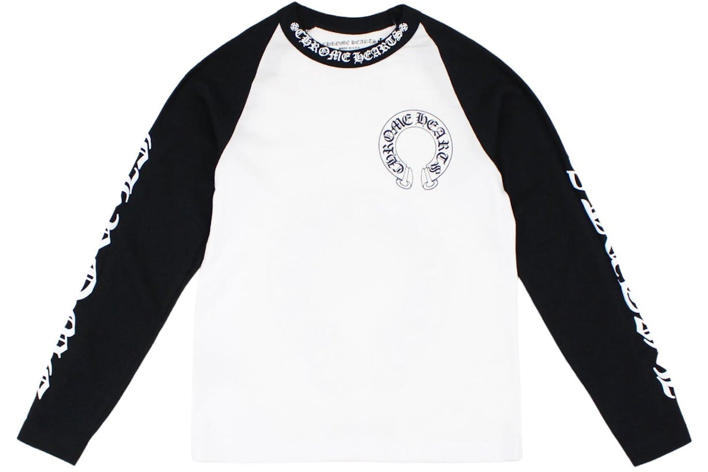 Chrome Hearts Horseshoe Baseball Shirt
White/Black