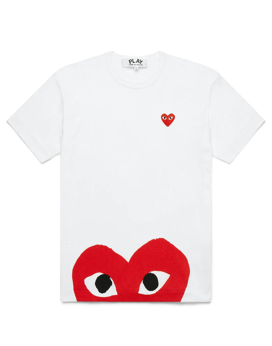 Comme des Garcons PLAY Play Red Half Heart T-shirt
White