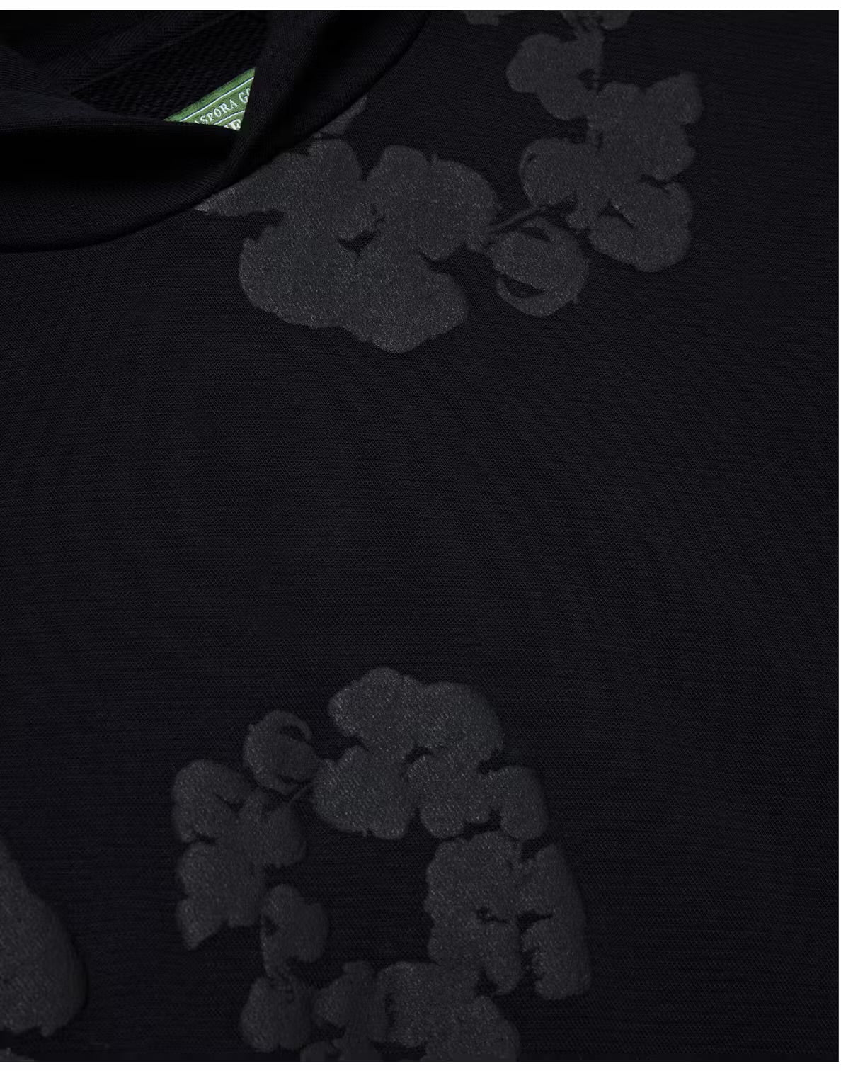Denim Tears Cotton Wreath Hoodie Black Monochrome
