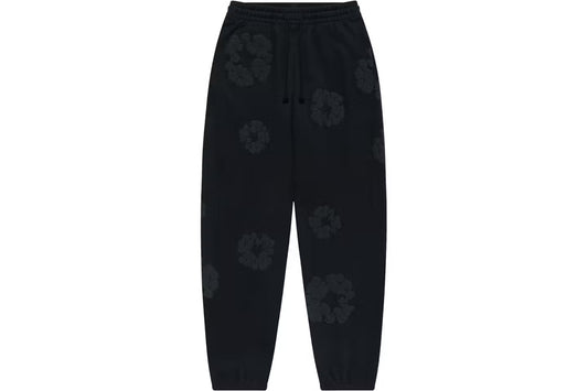 Denim Tears Cotton Wreath Sweatpants Black Monochrome